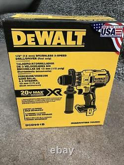 Dewalt (dcd991b) 20v Max Xr Brushless Drill/driver With 3 Speeds Bare Tool