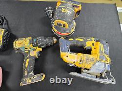 Ensemble d'outils DeWALT DCW210 DCD777 DCS334 20V MAX Drill Driver Palm Sander Jig Saw