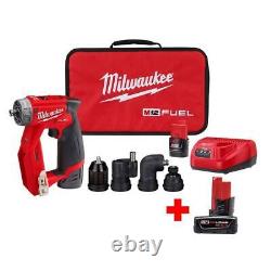 Ensemble de perceuse/visseuse Milwaukee 4-en-1 3/8 12V Li-Ion avec mandrin sans clé et batterie 6.0Ah