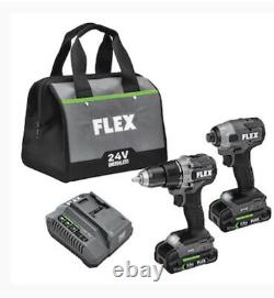 Flex 24v Ensemble D'outils Sans Brosse Pilote De Forage Et Kit De Pilote D'impact Fxm201-2a