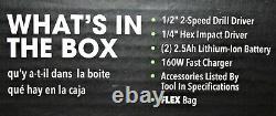 Flex Fxm201 Kit De Pilote À 2 Outils Sans Brosse 24v Pour Perceuse/conducteur Et Impact