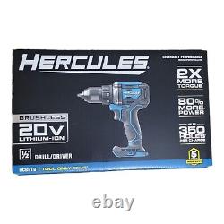 HERCULES 20V Perceuse/Visseuse sans fil Brushless 1/2 po avec Batterie et Chargeur