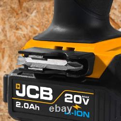 JCB Perceuse-visseuse sans fil 20V Outil électrique avec batterie 2.0Ah, chargeur et