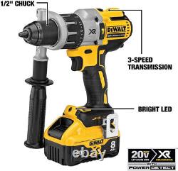 Kit combo d'outils électriques DEWALT 20V Max XR Brushless Drill & Driver -DCK299D1W1 Nouveau