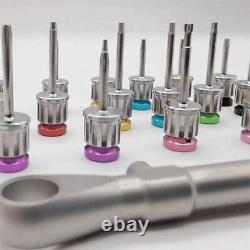 Kit de forets chirurgicaux universels électriques pour implants dentaires avec clés hexagonales de couple