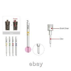 Kit de retrait de vis fracturée pour implant dentaire.