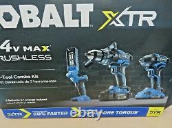 Kobalt Xtr 3-tool 24-volt Max Brushless Power Tool Combo Kit #1518746 -nouveau