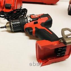 MILWAUKEE 2801-22CT M18 1/2 Ensemble de perceuse/visseuse compacte sans balais