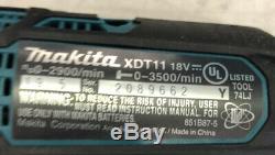 Makita Power Tool Combo Kit 18v Ct225r Impact / Forage Pas De Batterie