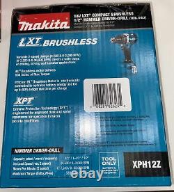 Makita Xph12z 18v Lxt Perceuse Compacte Sans Brosse 1/2 Marteau-conducteur (outil Seulement)