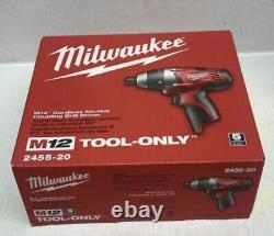 Milwaukee 2455-20 M12 NO-HUB Coupling Drill Driver OUTIL SEUL EN STOCK