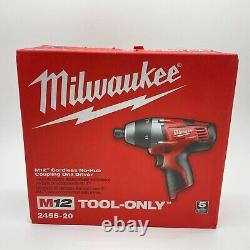 Milwaukee 2455-20 M12 Sans fil No-Hub Accouplement Perceuse Visseuse Outil Seul NEUF