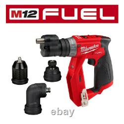 Milwaukee 2505-20 M12 Fuel Perceuse D'installation/conducteur Avec 4 Tête D'outil (outil Seulement)
