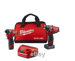 Milwaukee 2598-22 M12 Fuel 12v 2-outil Hammer Drilling And Impact Driver Combo Kit