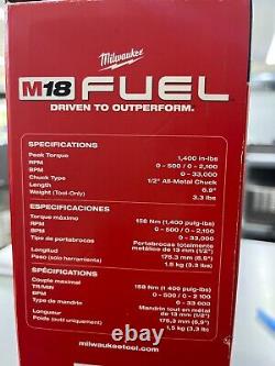 Milwaukee 2904-20 M18 FUEL 1/2 Perceuse à percussion/visseuse (outil uniquement)