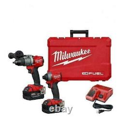 Milwaukee 2997-22 M18 Fuel 2-tool Hammer Drill/impact Driver Combo Kit Nouveau