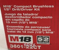 Milwaukee 3601-22CT M18 18V Perceuse/Visseuse Compacte Brushless Kit