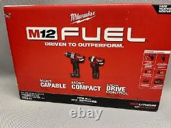 Milwaukee M12 Fuel 2 Outils Combo Kit Avec Batt & Charger 2598-22 Marque Nouveau