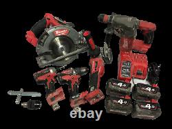 Milwaukee M18 Brushless Tool Kit Sds Forage, Grinder, Scie Circulaire, Forage, Driver