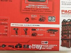 Milwaukee Tool Kit-drill & Imlact Drivers, 2 Batteries, Chargeur Et Boîte À Outils