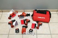 Nouveau 12v 12 Volt Hilti Tool Kit 5 Outils 2 Batteries Chargeur & Bag