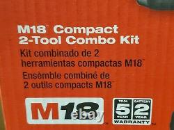 Nouveau Milwaukee M18 2691-22 Compact 2-tool Combo Kit