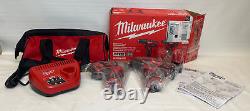 Nouveau kit combo Milwaukee M12 2 outils Perceuse/Visseuse & Clé à chocs 2494-22
