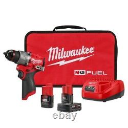 Outil Milwaukee 3404-22 M12 Fuel Kit de Perceuse à Percussion/Visseuse 1/2 pouce.