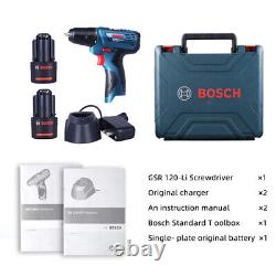 Perceuse-visseuse sans fil Bosch GSR120 Li électrique 12V avec double batterie - Outil de maison