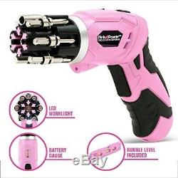 Pink Ladies Power Tool Combo Set Perceuse Visseuse Sans Fil Tournevis Électrique Kit