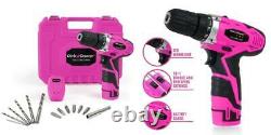 Pink Power Pp121li 12v Sans Fil De Forage Et Kit De Pilote Pour Les Femmes-