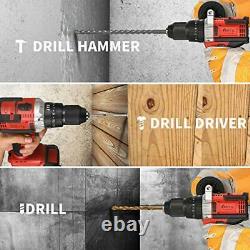 Pts Sans Fil Hammer Drilling Impact Driver Brushless 18v Outils Électriques D'alimentation 21v