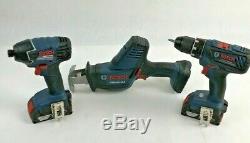 Read Bosch 18v Sans Fil Li-ion 3-tool Combo Kit Sawithimpact / Drill No Chargeur