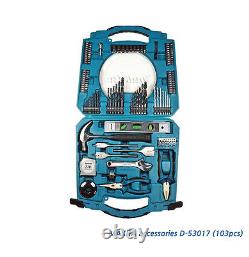 Véritable Makita Mechanic Multi Hand Tool Kit Box & Driver Drill Bit Set 103 Pcs
